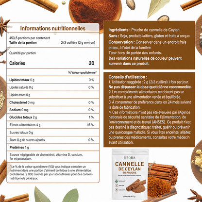 Cannelle de Ceylan Bio Premium en poudre – Néora